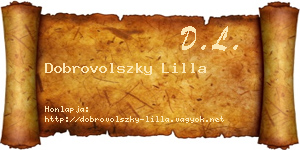 Dobrovolszky Lilla névjegykártya